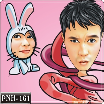 Q版雙人漫畫 PNH-161  嫦娥玉兔Q版畫